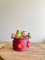 Cactus Bubble Tea Lidded Trinket pot