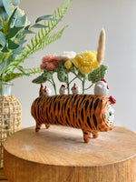Long tiger bud vase