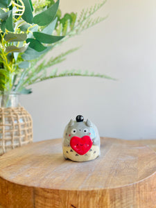 Totoro love heart bud vase