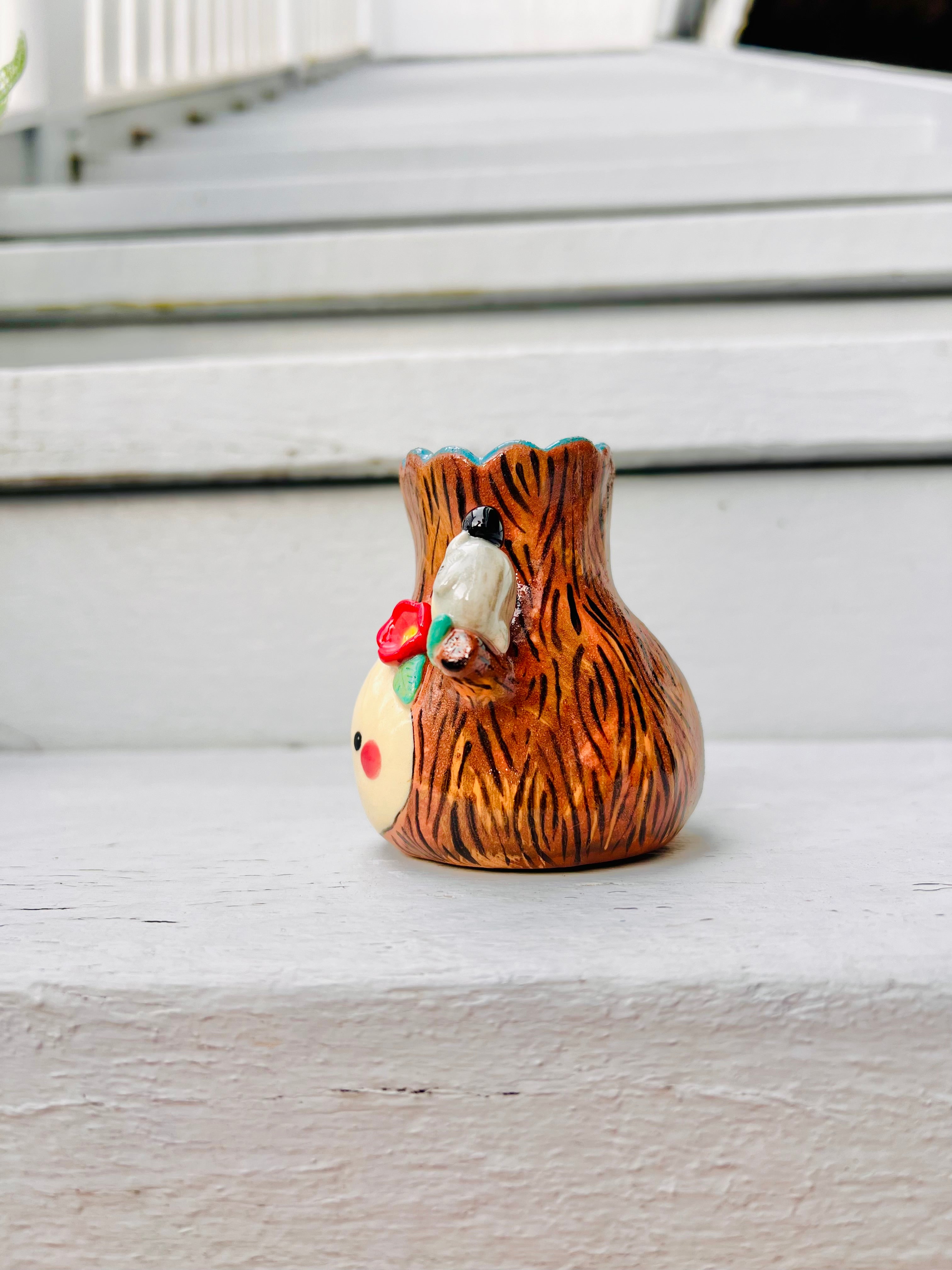 Happy Tree vase with Totoro friends