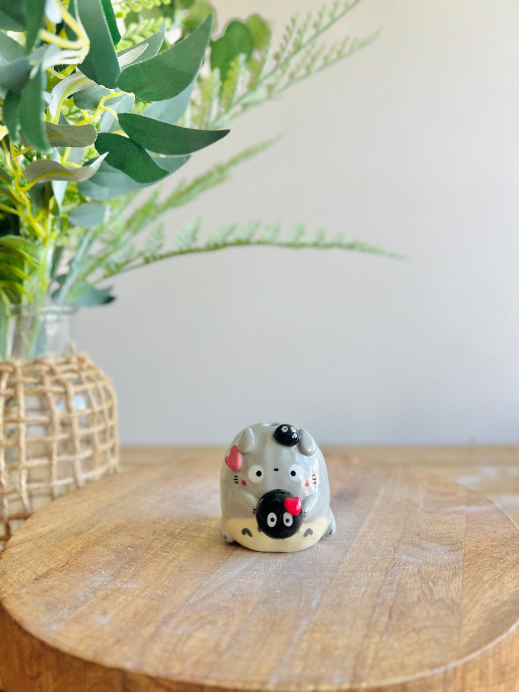 Totoro soot sprite bud vase