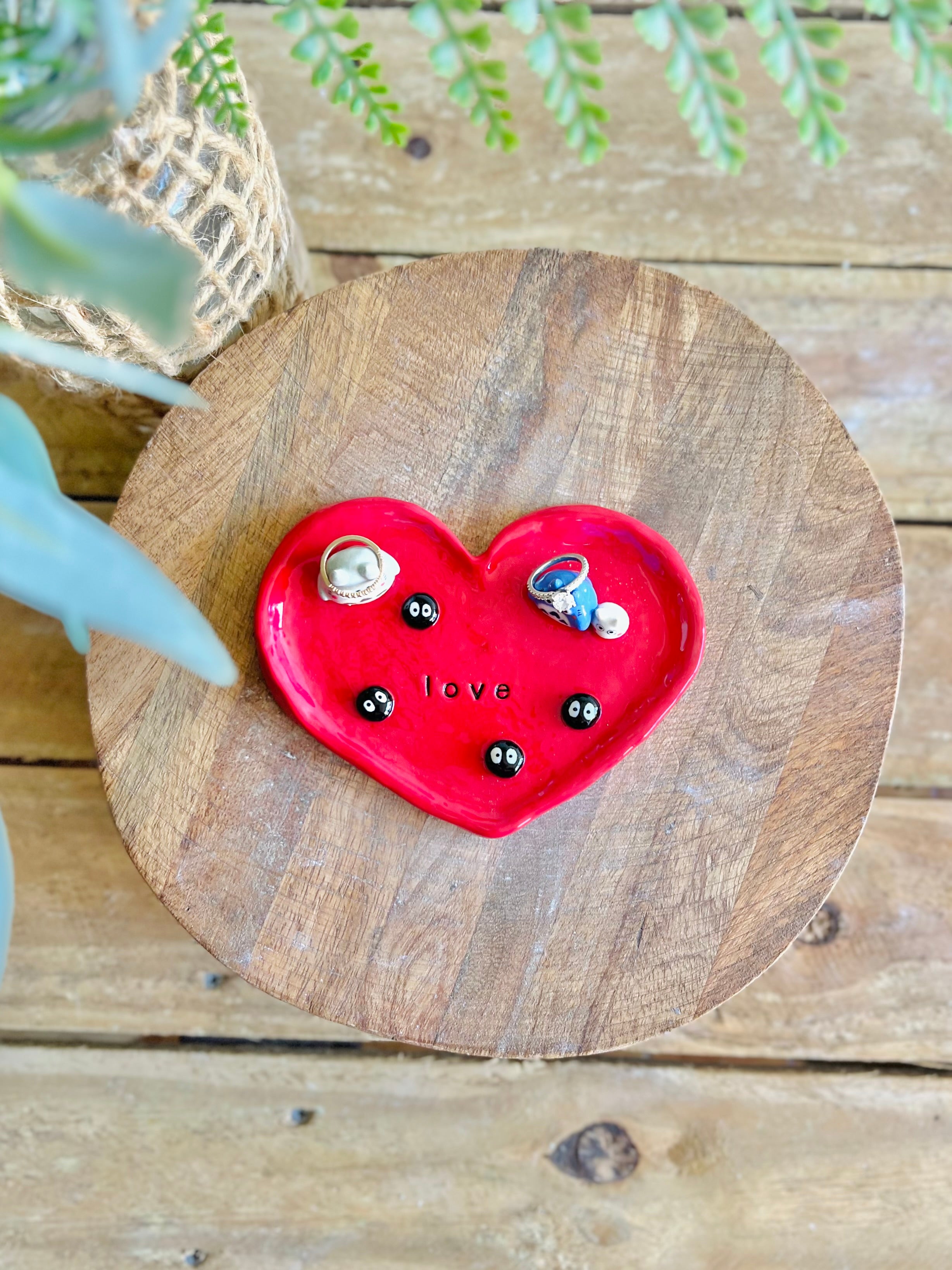 Totoro & friends love heart trinket dish