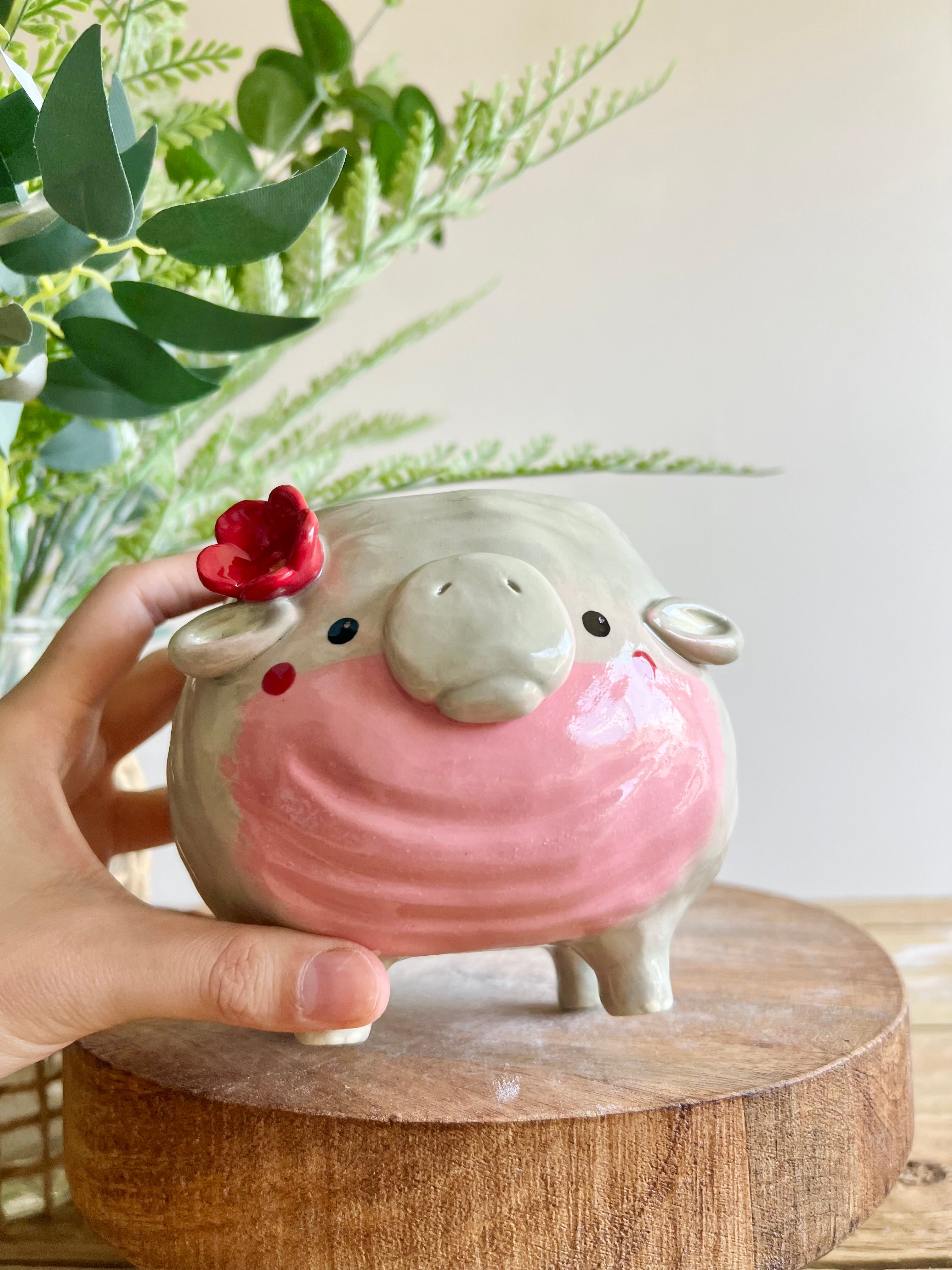 LARGE MOO DENG planter #1