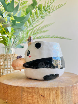 Pie love pun panda pot