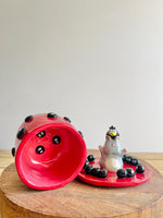 Boh Mouse and Yu-Bird lidded trinket pot