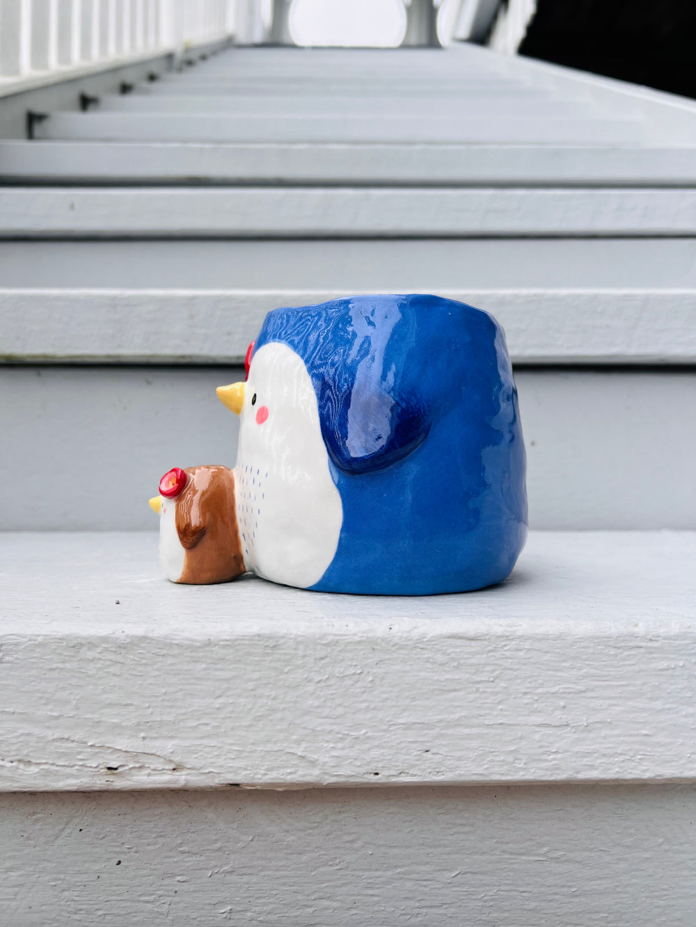 2in1 Penguin pot with baby penguin vase, photo 4 of 8