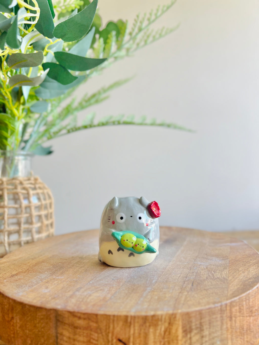 Totoro peas in a pod bud vase