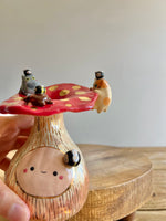 Golden Mushroom Bud Vase