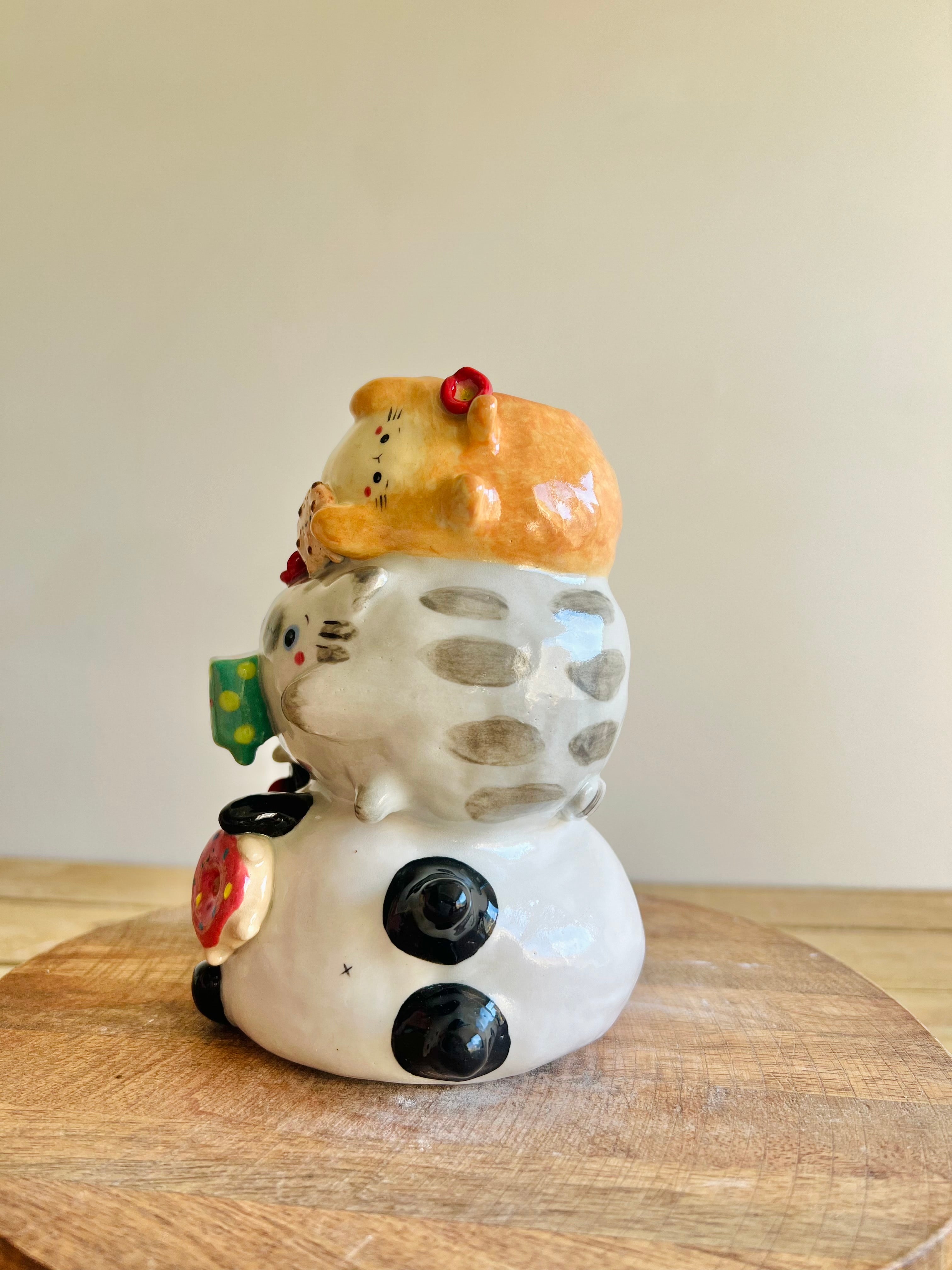 Animal snack friends trio stack vase