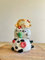 Animal snack friends trio stack vase