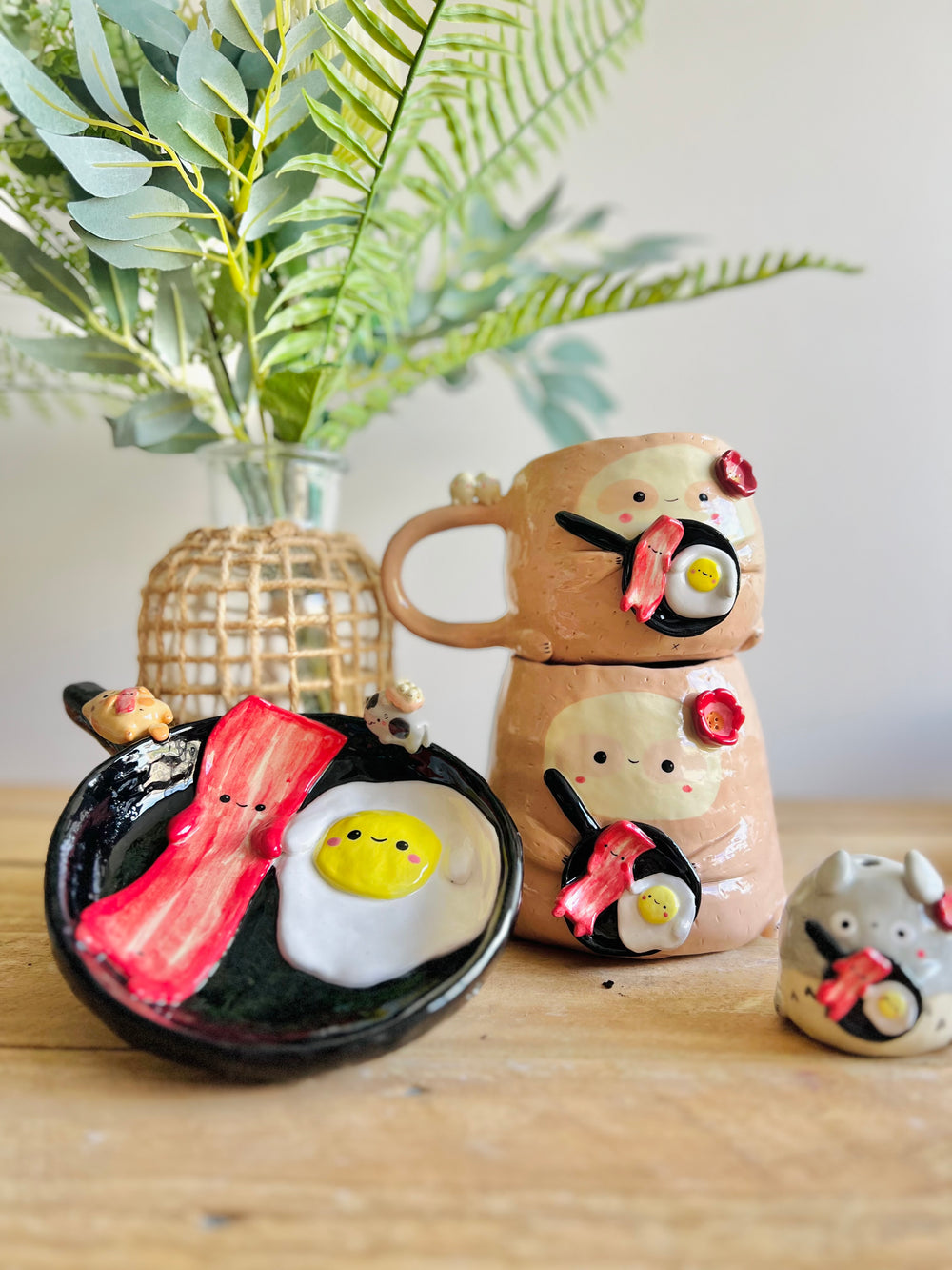 Bacon and egg pun love trinket dish/plate, photo 12 of 12