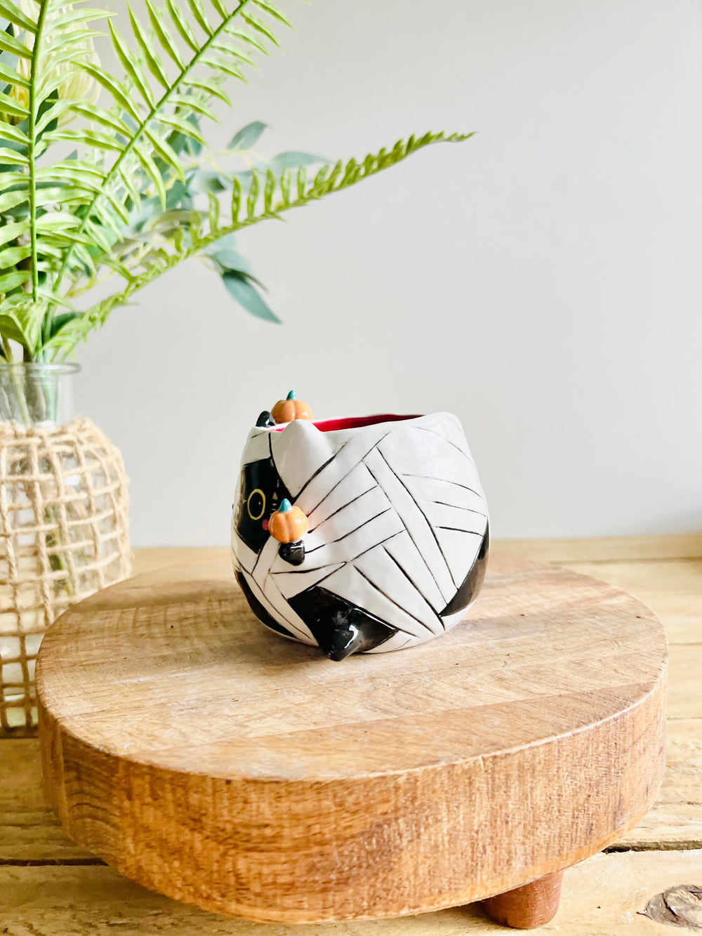 Mummy kitty mug with pumpkin friends, photo 4 of 9