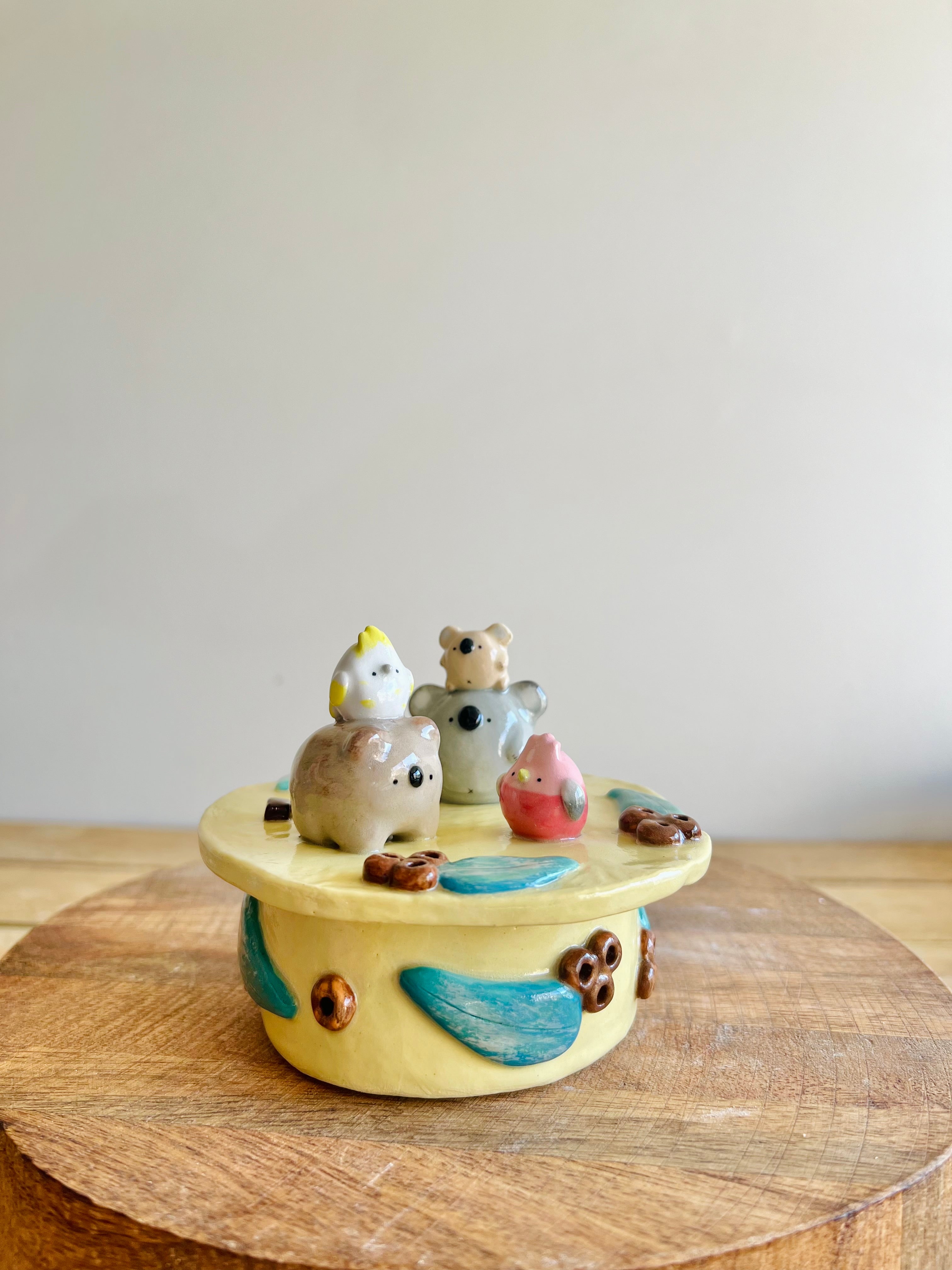 Aussie Animal Lidded Trinket pot