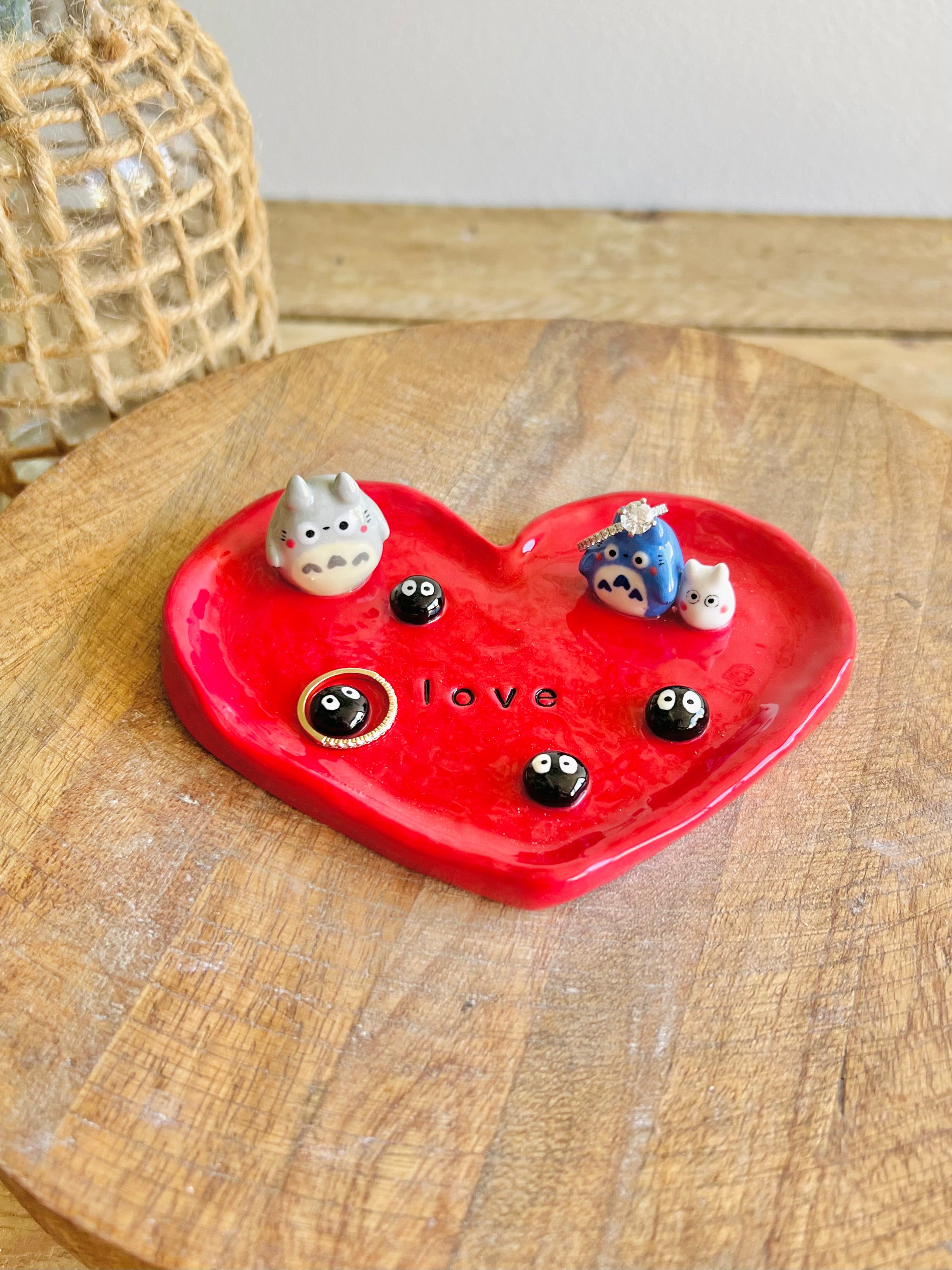 Totoro & friends love heart trinket dish