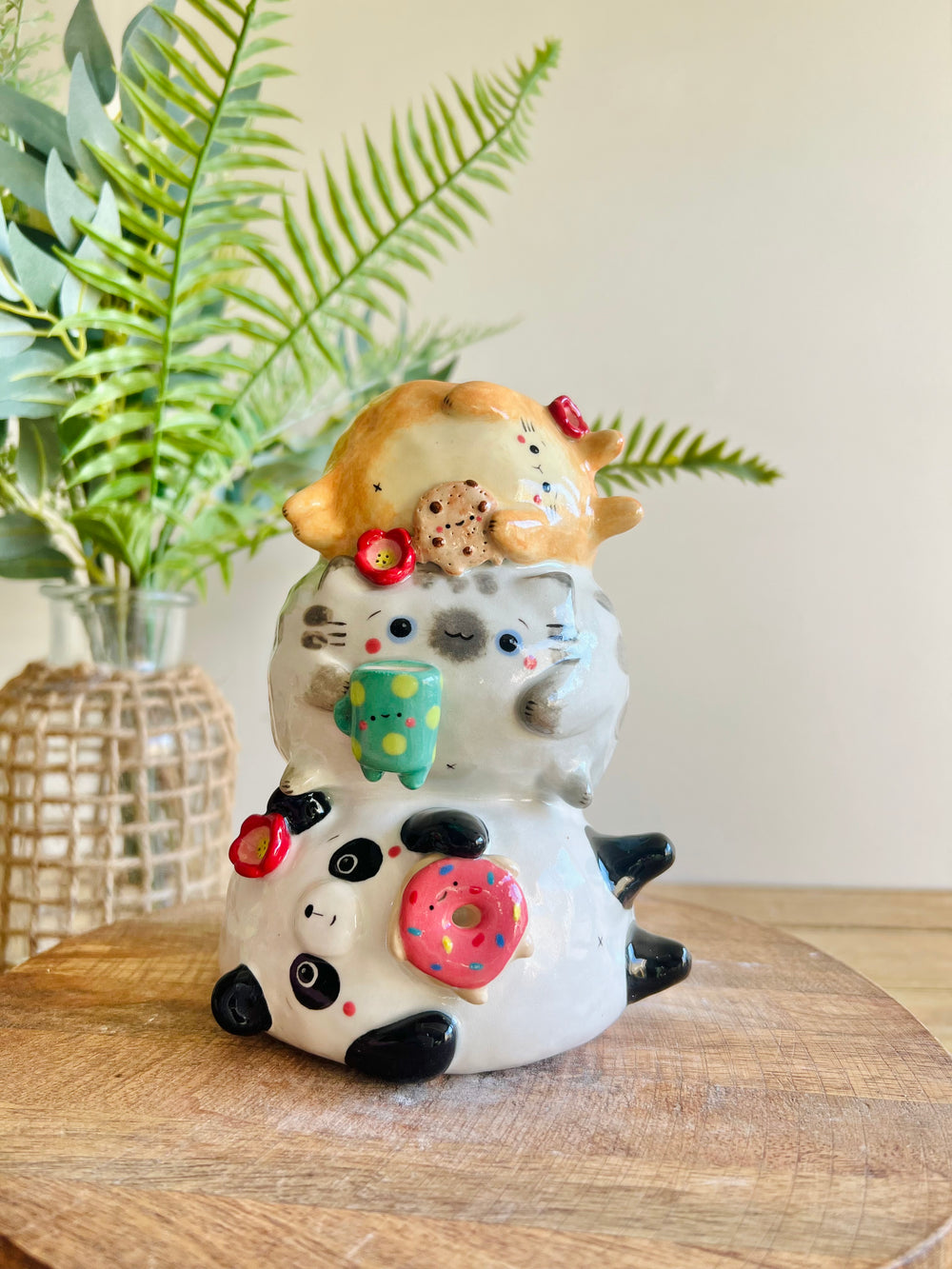 Animal snack friends trio stack vase, photo 1 of 6