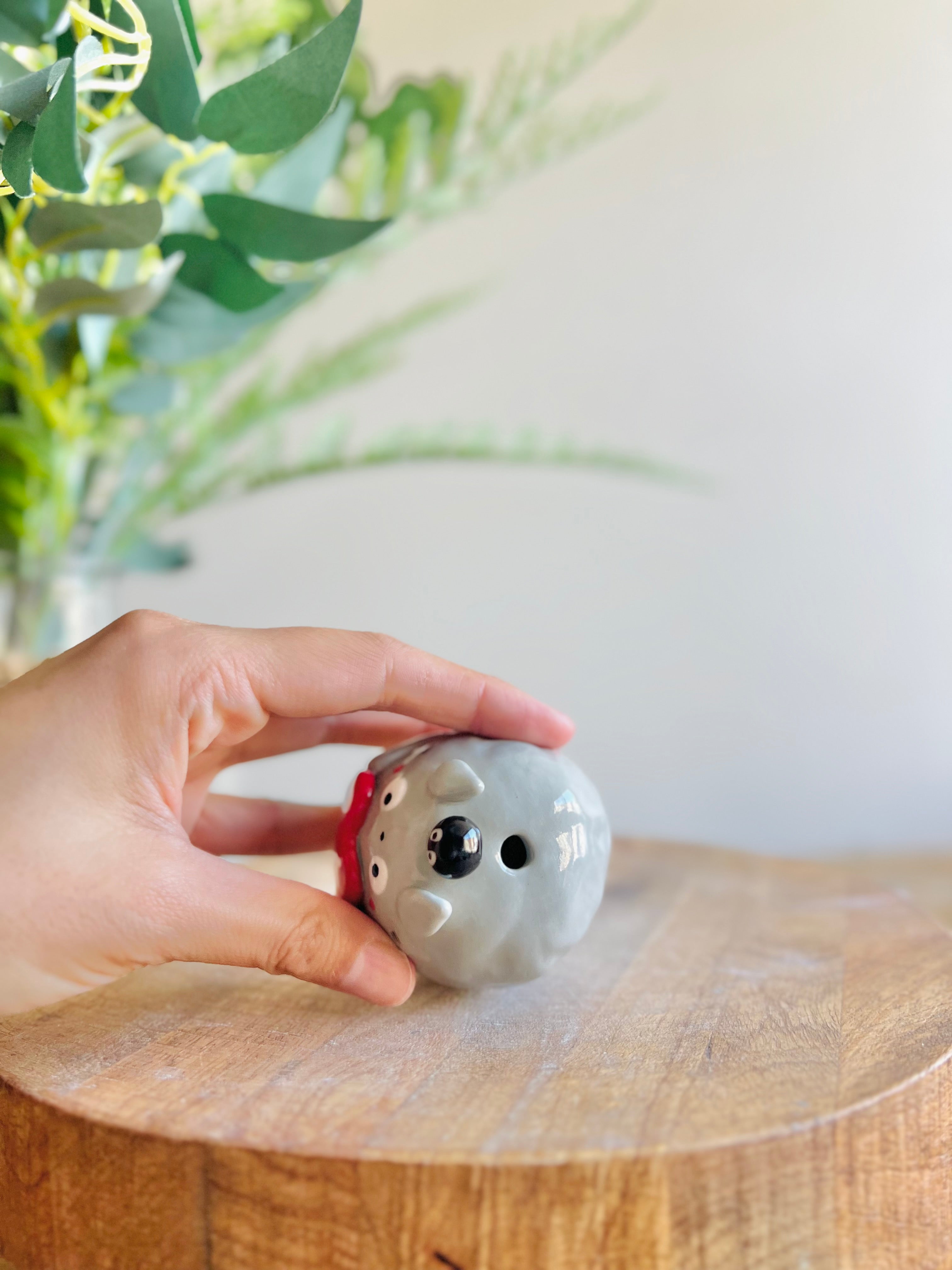 Totoro love heart bud vase