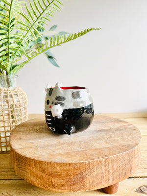 Skeleton cat mug with cat skull friends