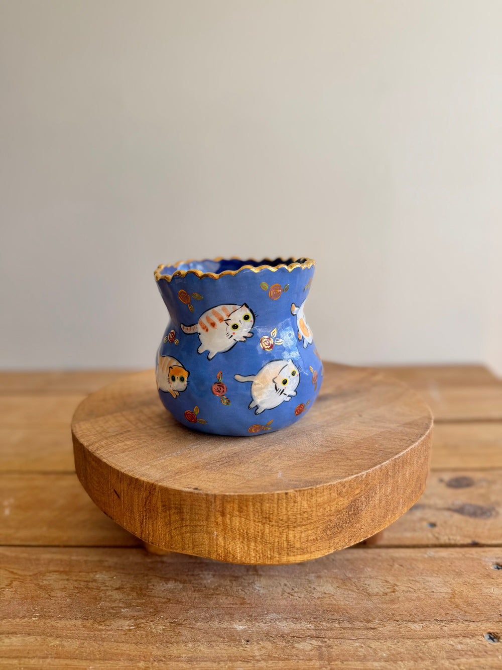 Blue Chubby Cat Parade Planter — image 7, photo 7 of 9