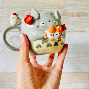 TOTORO MUG with cat mug friends