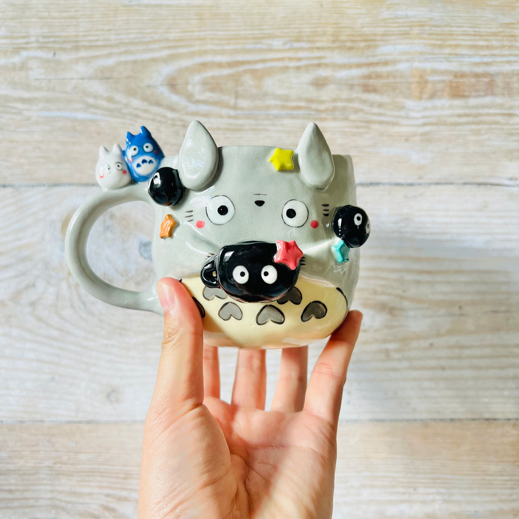 TOTORO MUG with Soot Sprite mug and friends