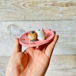 Pink Flowery Totoro and friends trinket dish