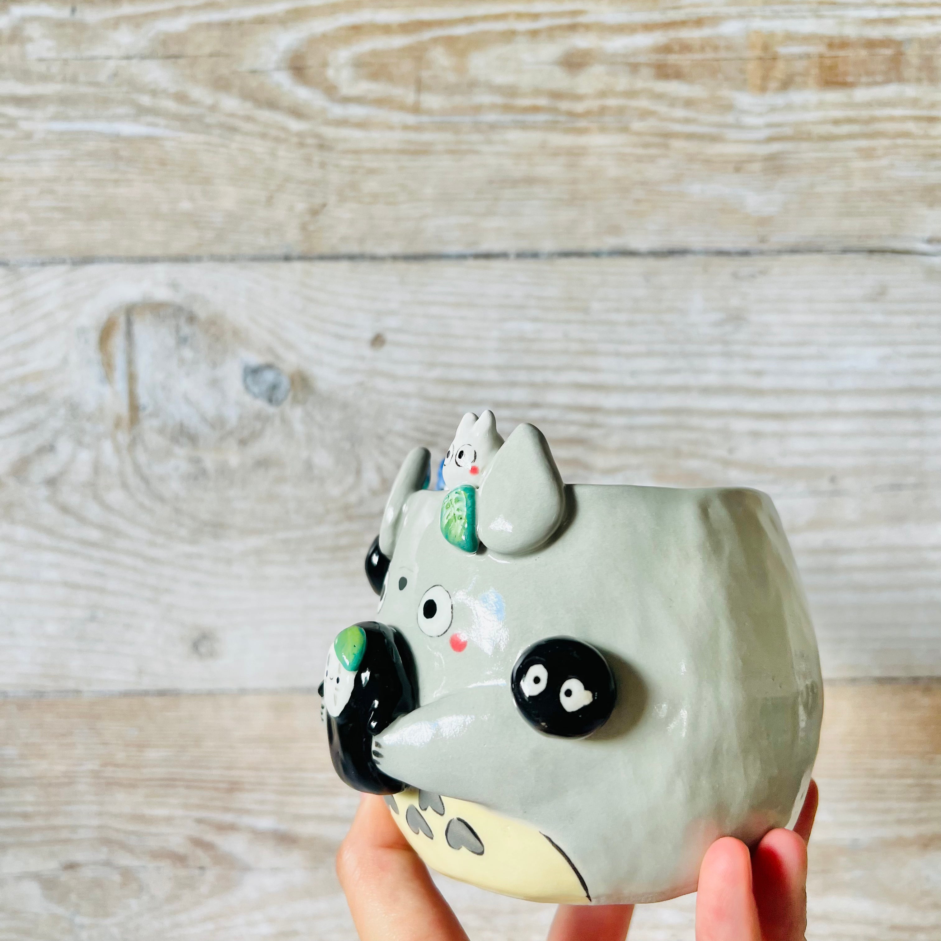 TOTORO MUG with No Face and Chibi Totoro friends