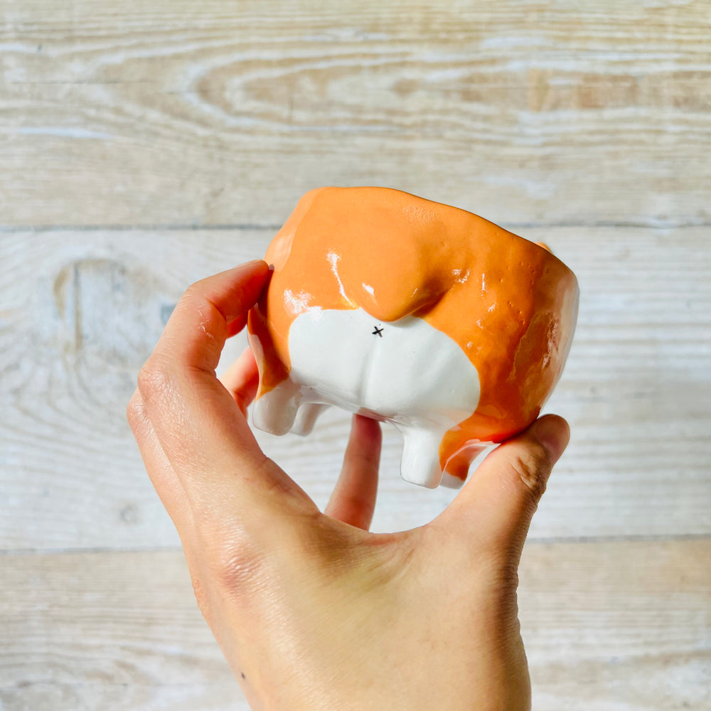 Leggy Flowery CORGI BOWL with Corgi babies, photo 9 of 9