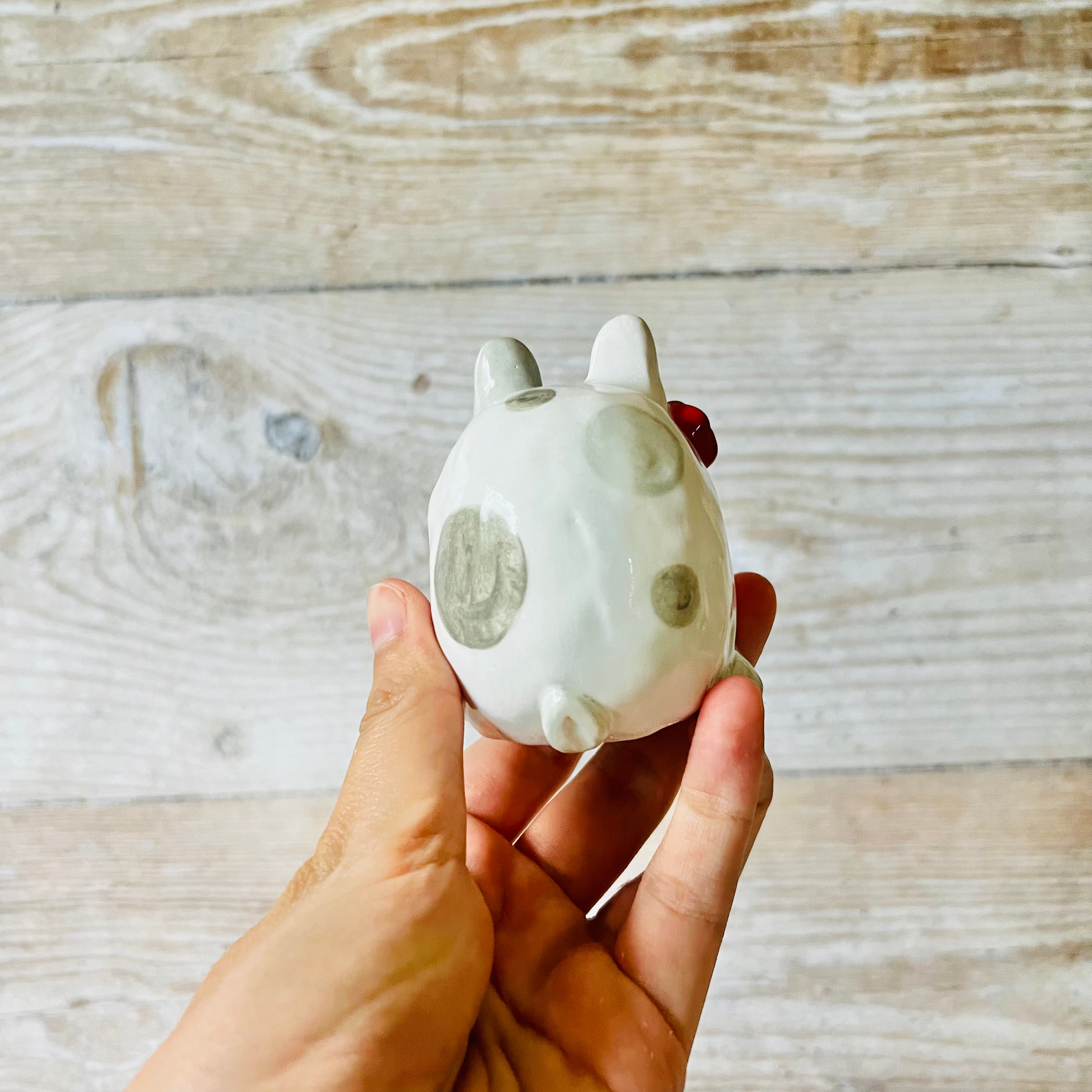 Grey Bunny Ornament/ring holder