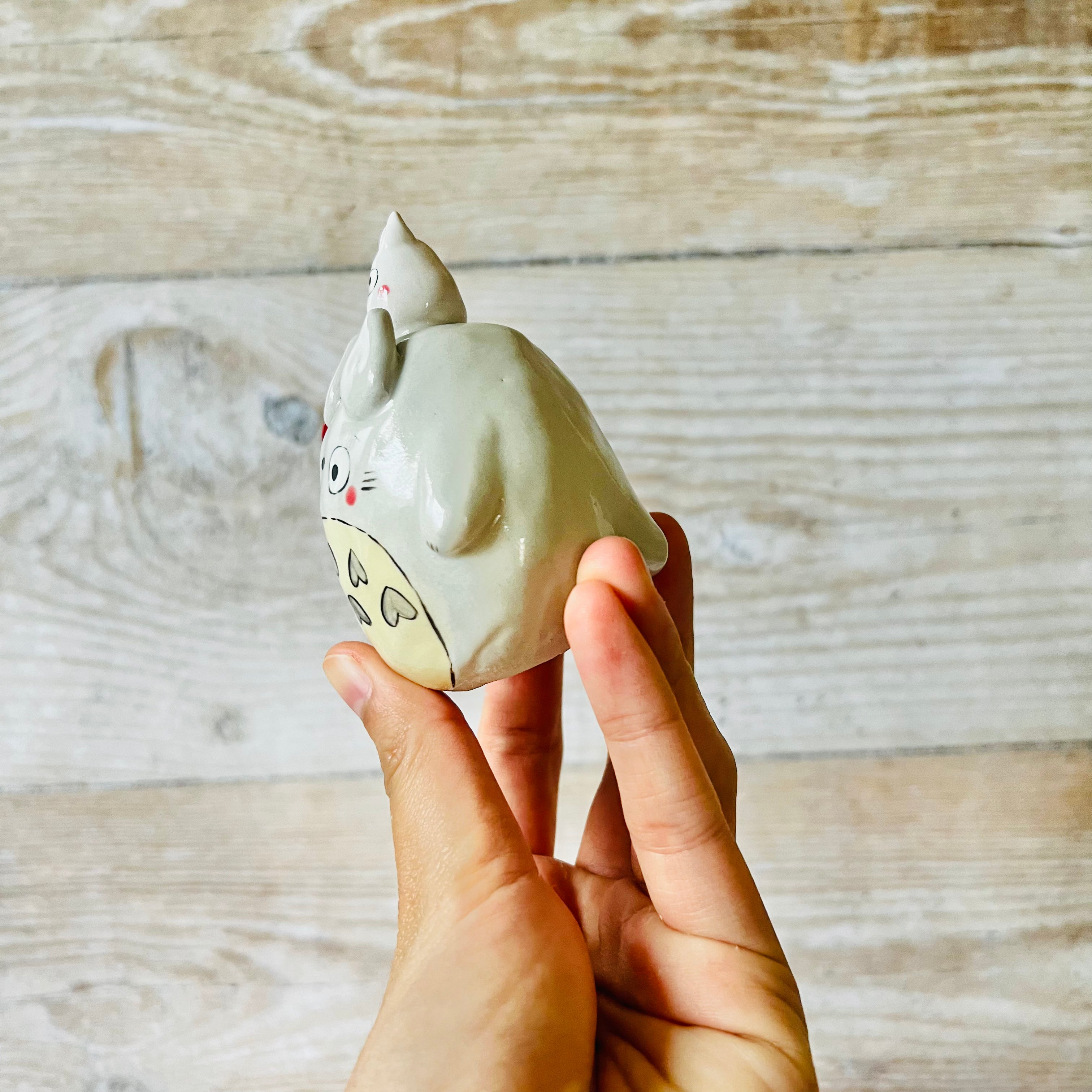 Totoro ring holder/ornament with Chibi Totoro