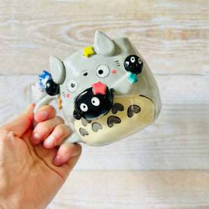 TOTORO MUG with Soot Sprite mug and friends