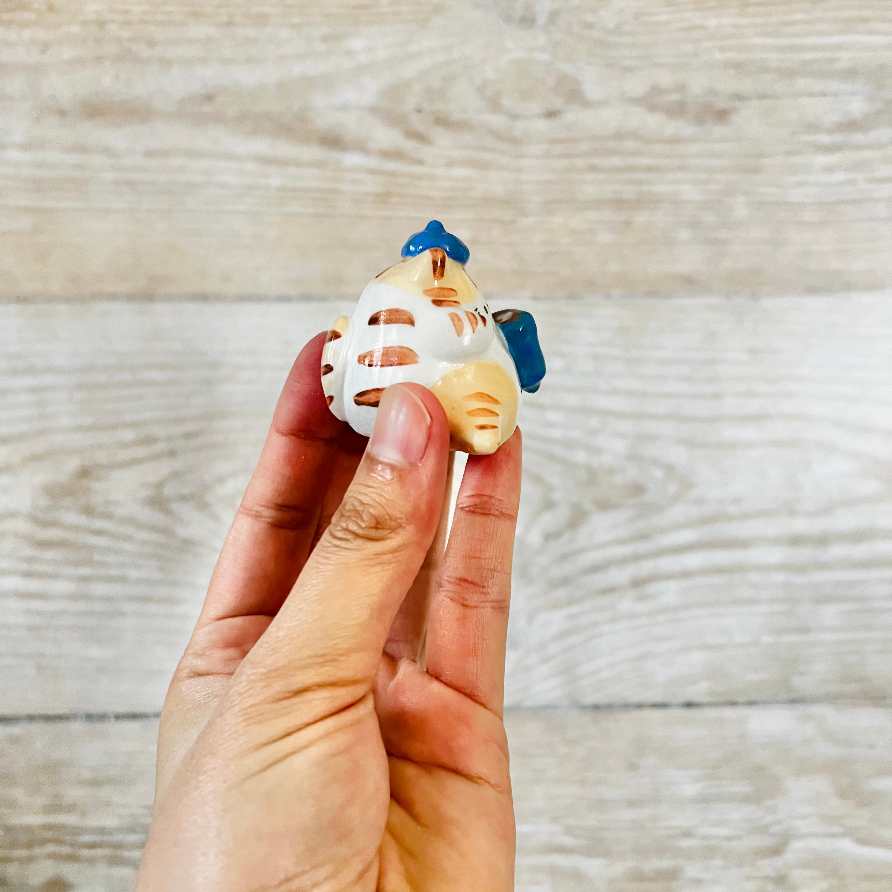 Blue beret coffee cat desk friend