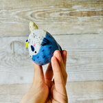 Blue and White Budgie Dumpling Head