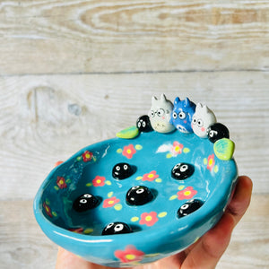 Flowery Totoro themed trinket dish