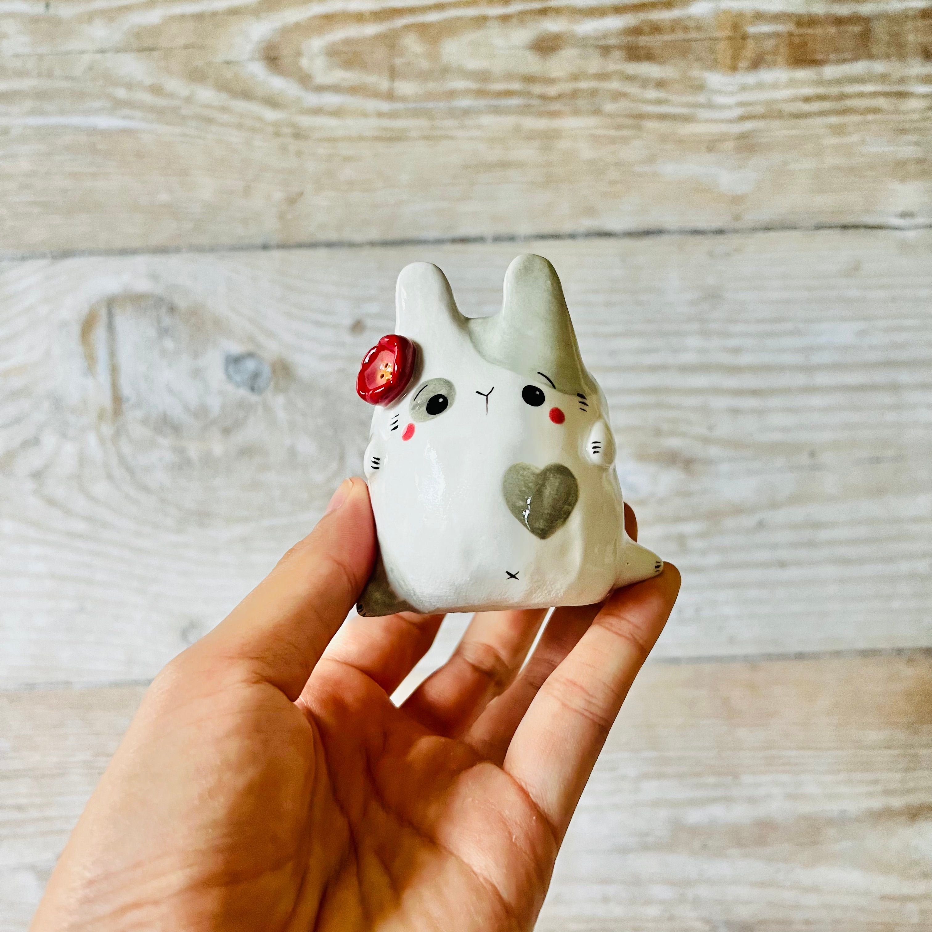 Grey Bunny Ornament/ring holder