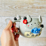 TOTORO MUG with Chibi Totoro and soot sprite friends