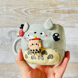 TOTORO MUG with BBT and Chibi Totoro friends