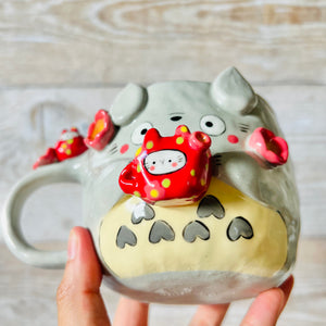 TOTORO MUG with bunny daruma mug friends