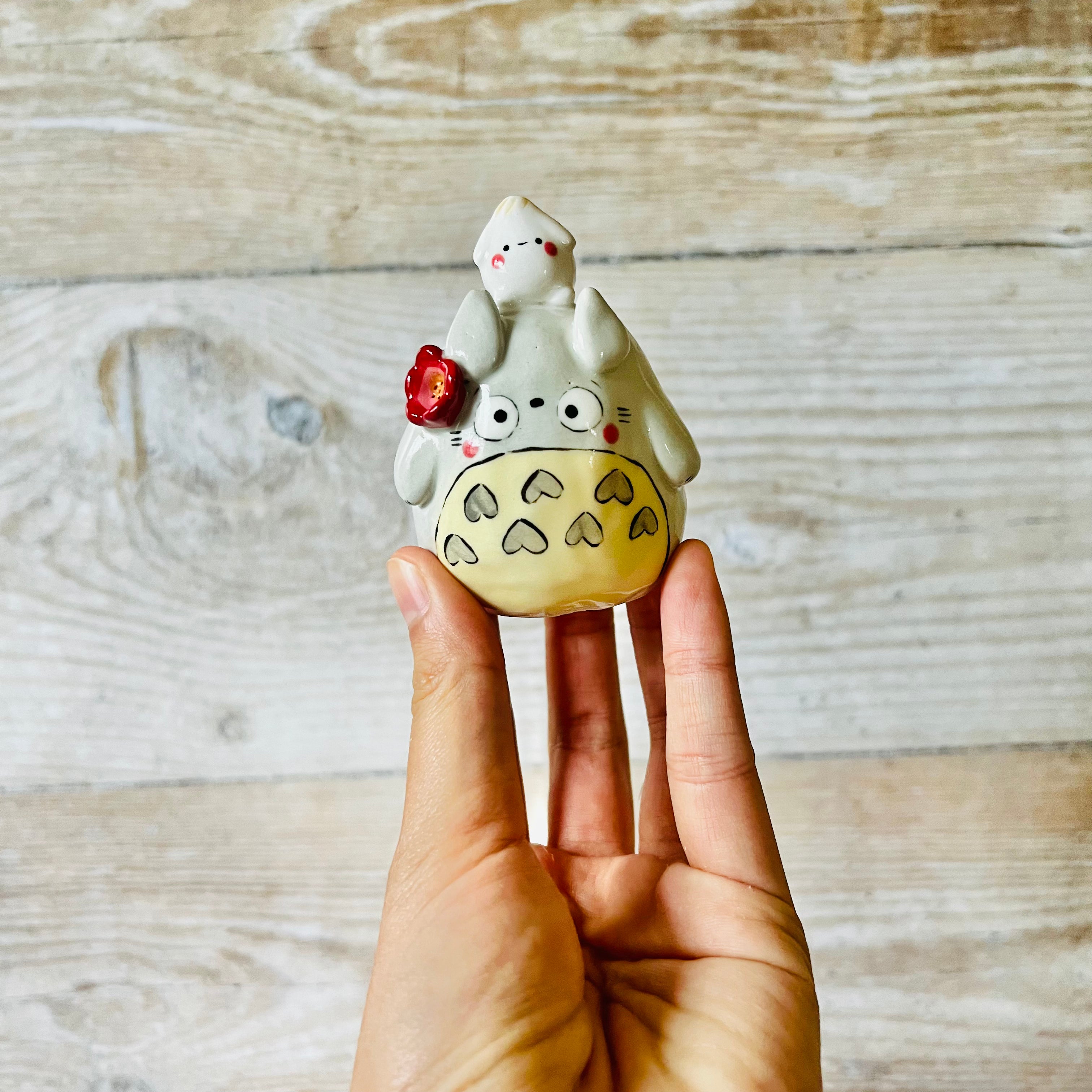 Totoro dumpling head ring holder/ornament