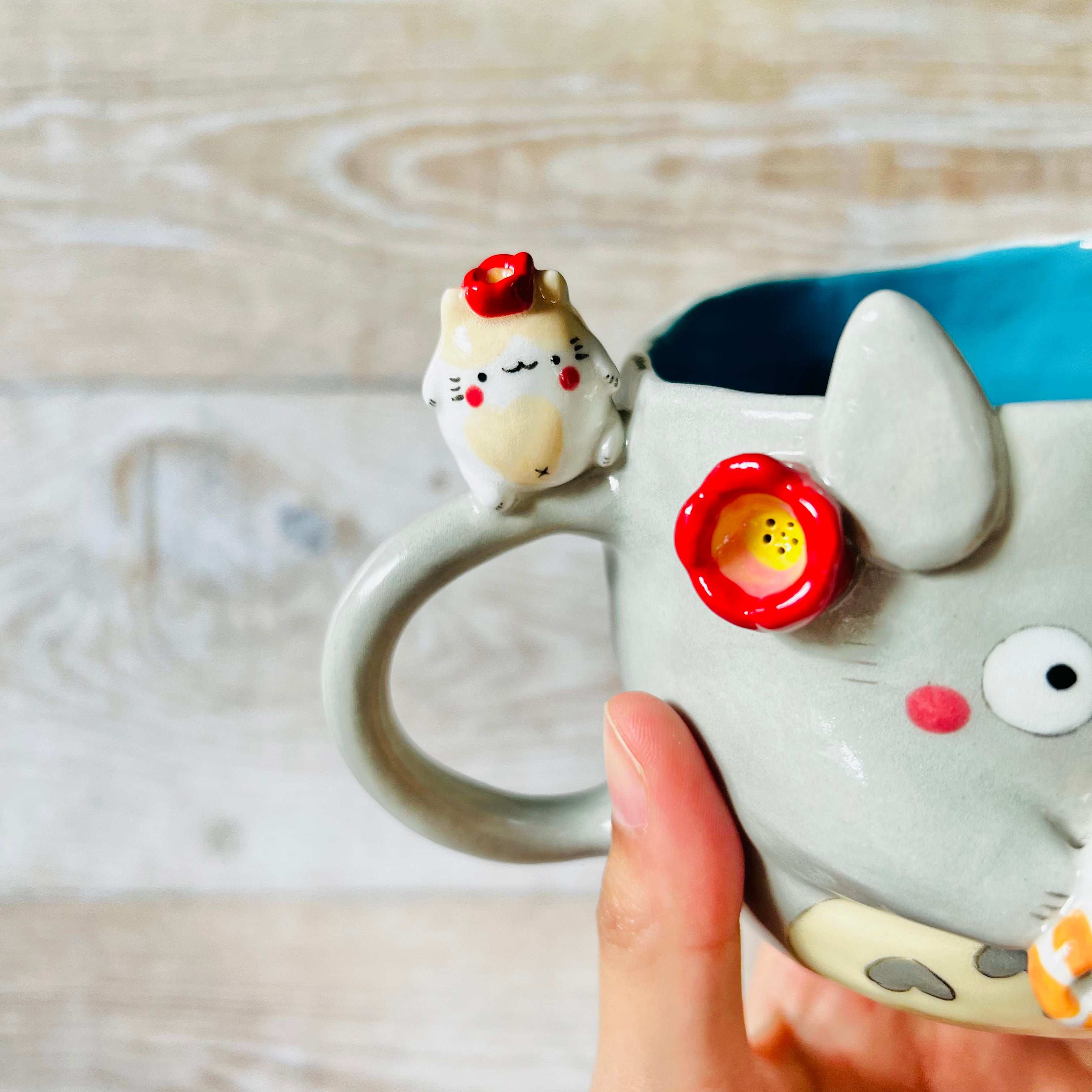 TOTORO MUG with cat mug friends