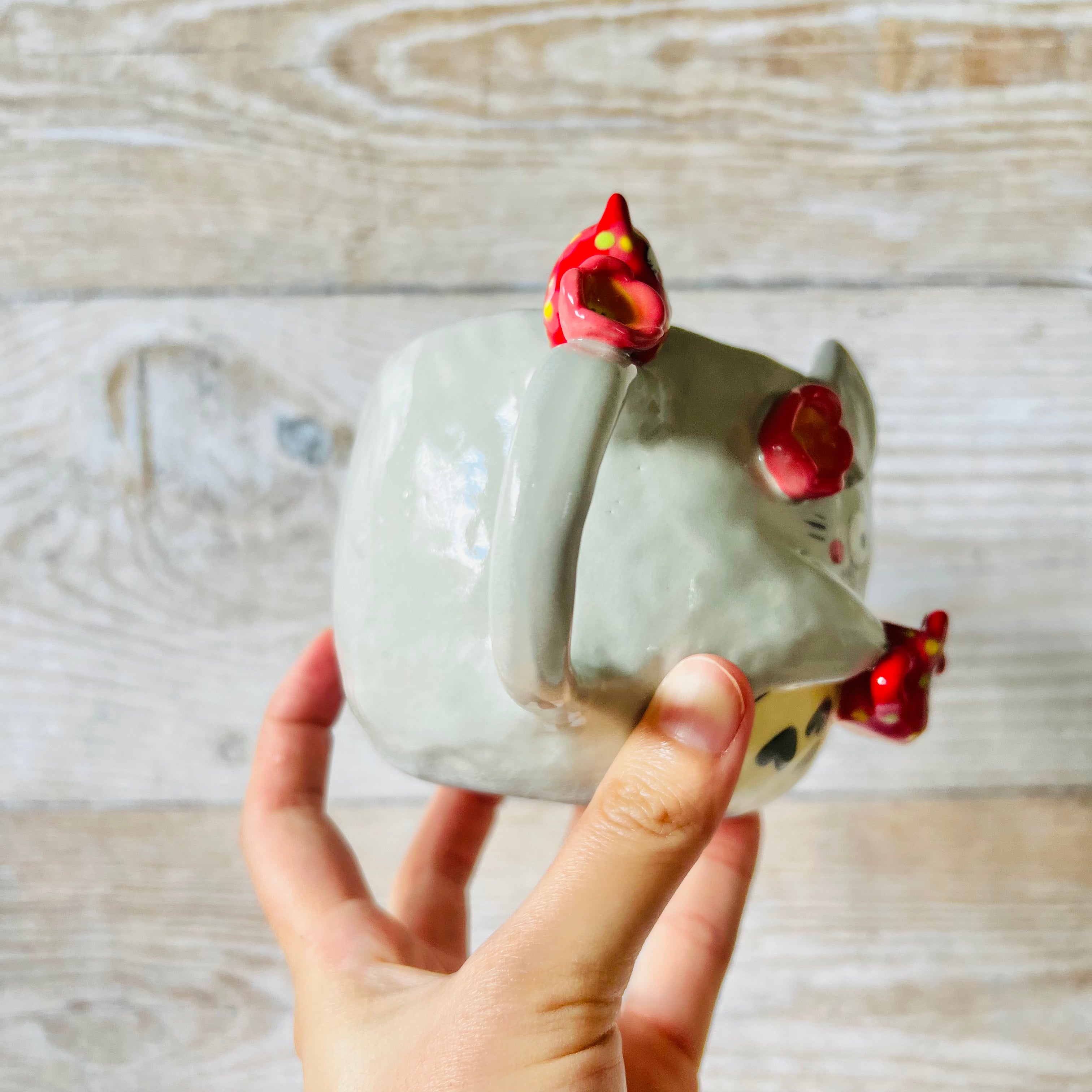 TOTORO MUG with bunny daruma mug friends