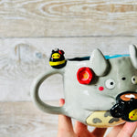 TOTORO MUG with bee mug and bee friends