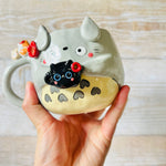 TOTORO MUG with CAT mug friends