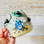 TOTORO MUG with Chibi Totoro and soot sprite friends