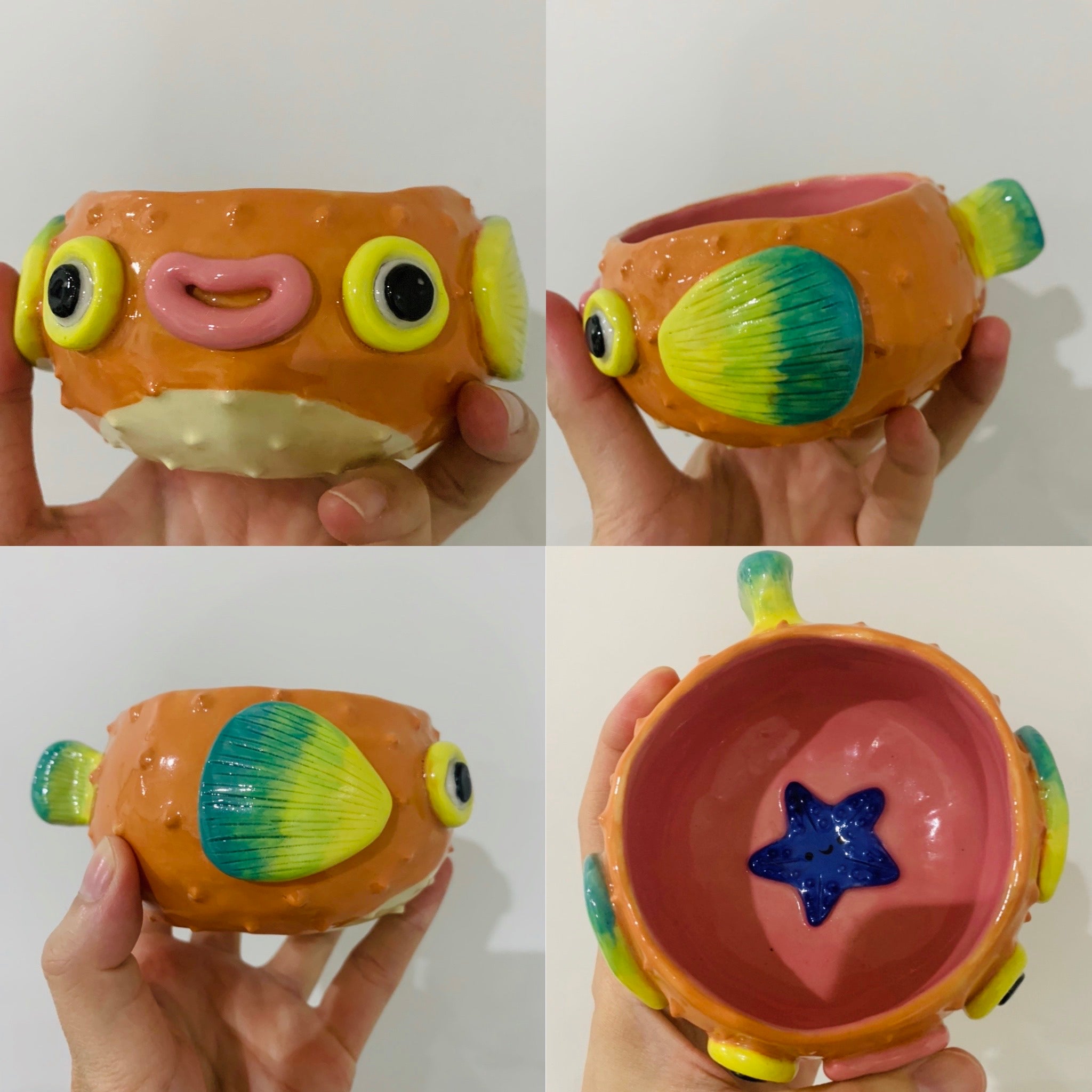 SECONDS - Puffer Fish Snack Bowl with Starfish Friend