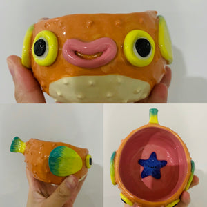 SECONDS - Puffer Fish Snack Bowl with Starfish Friend