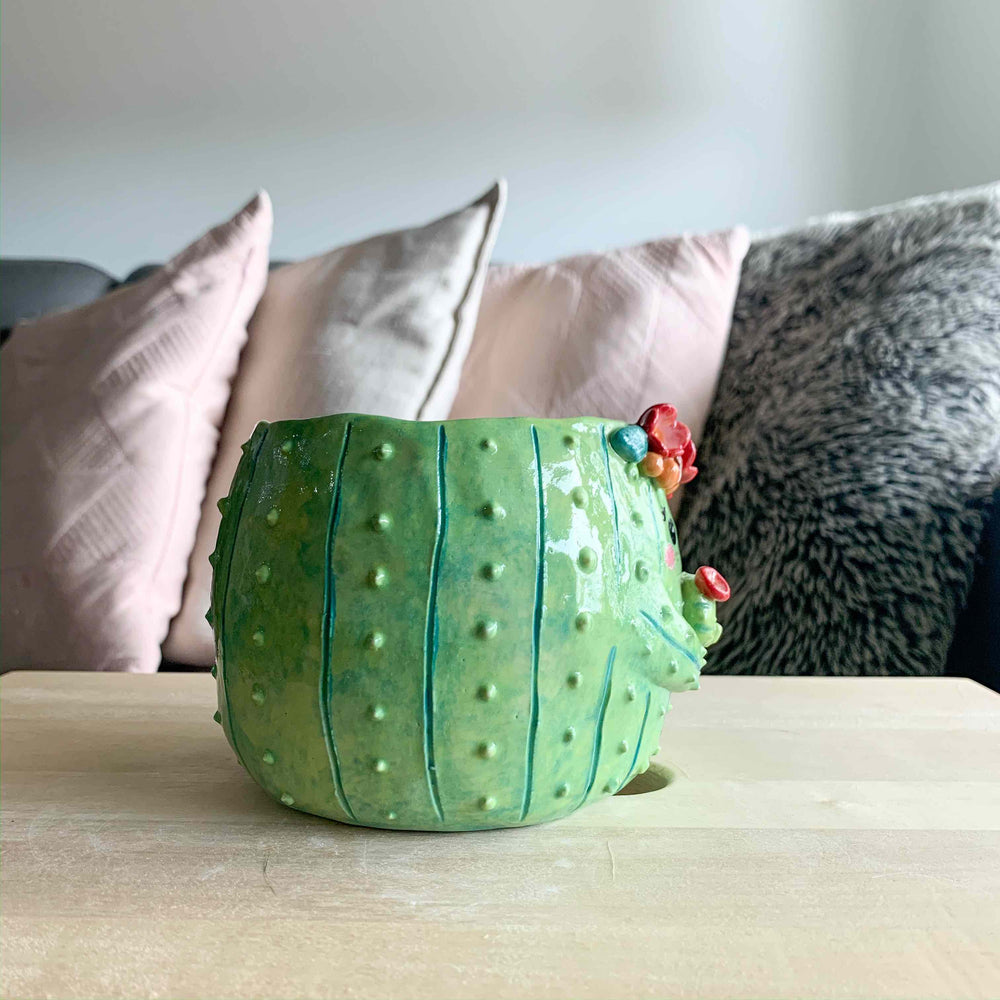 Flower crown Cactus mama with Cactus baby - Dark Green, photo 2 of 4