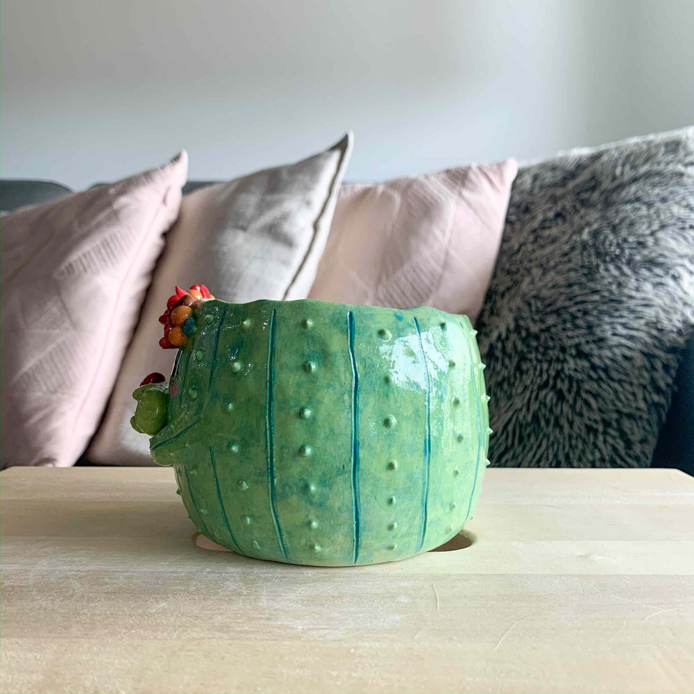 Flower crown Cactus mama with Cactus baby - Dark Green, photo 3 of 4