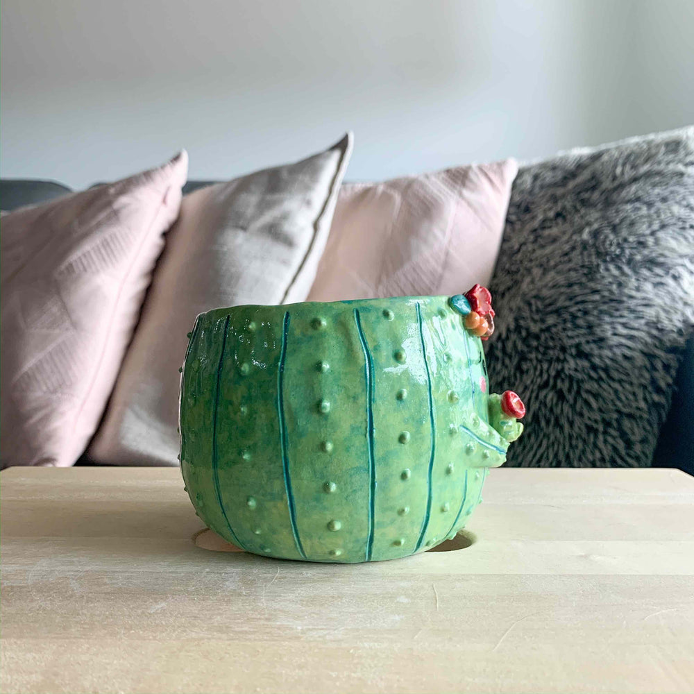 Flower crown Cactus mama with Cactus baby - Dark Green, photo 2 of 4
