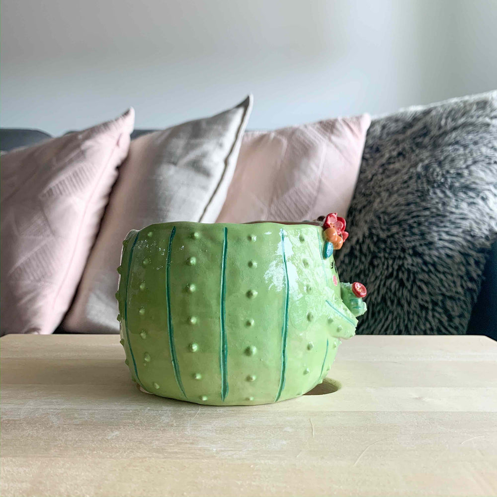 Flower crown Cactus mama with Cactus baby - Light Green, photo 2 of 4