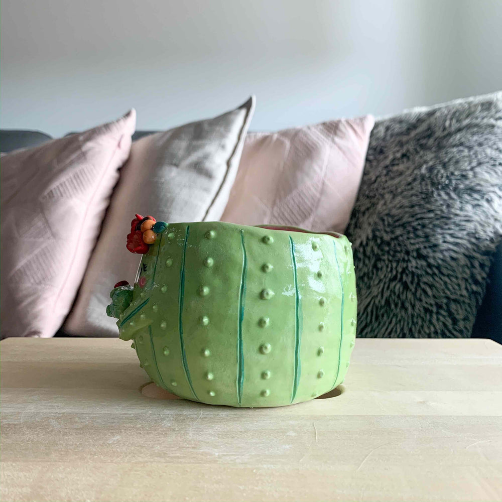 Flower crown Cactus mama with Cactus baby - Light Green, photo 3 of 4